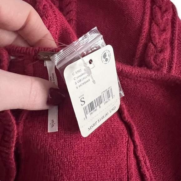 Free People - NWT Small World Mini Long Sleeve Sweater Dress Sz S - Picture 6 of 10